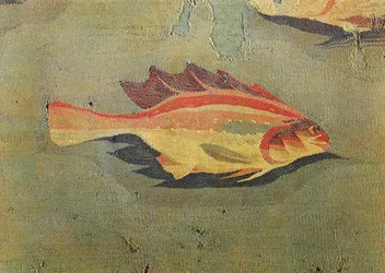 Detail of a fish from a tapestry, from Antinoe, 2nd-3rd century